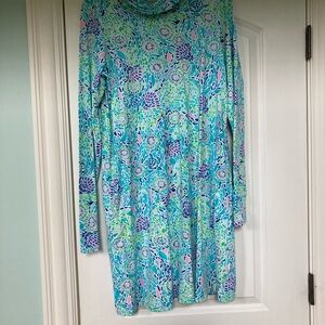 Floral Lilly Pulitzer dress NWT with attached mask size M $178 last one!